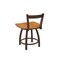 Holland Bar Stool Co 18" Low Back Swivel Vanity Stool, Bronze Finish, Med Maple Seat 82118BZMedMpl - alternate 3